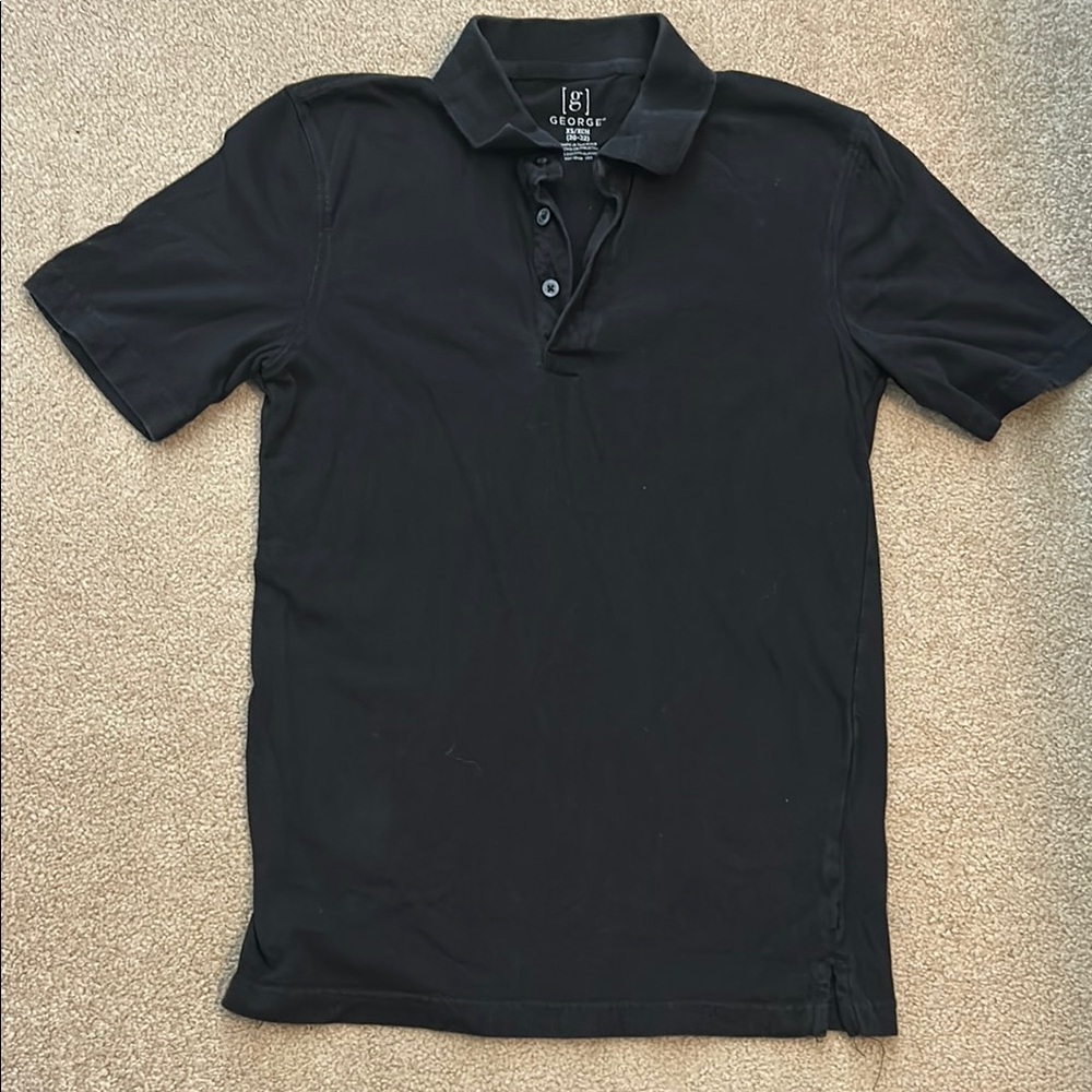 George Men's Classic Black Polo